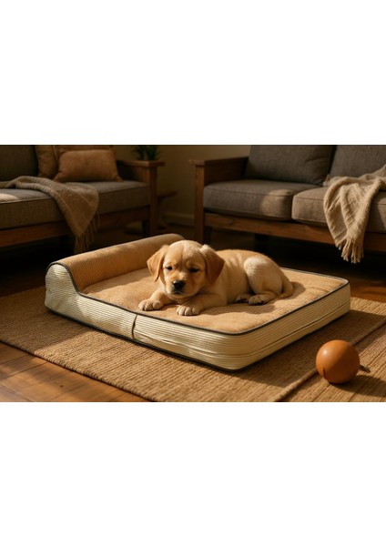 Premium Cleopatra Blok Sungerli Alezli Fermuarlı Yıkanabilir Köpek Yatağı fiyatları