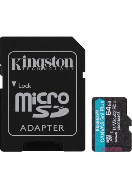 SDCG3-64GB 64GB microSDXC Canvas Go Plus 170R A2 U3 V30 Card + ADP Hafıza Kartı modelleri