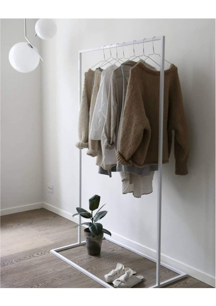 Sort Beyaz Metal Elbise Askılığı Büyük fiyatları