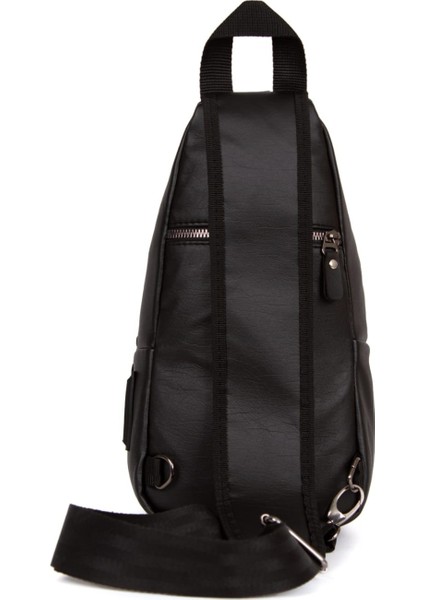 Erkek Yıkama Deri USB ve Kulaklık Çıkışlı Çapraz Göğüs Bel ve Omuz Çantası NEWPOLO210 - Siyah modelleri