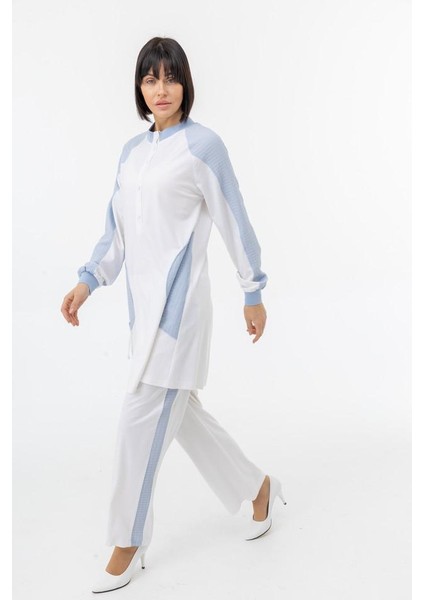 25108 Önü Yarım Çıtçıtlı Cepleri Omzu ve Kolları Kapitone Desenli Spor Takım #02-25# fiyatları