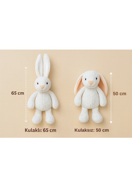 Uzun Kulaklı Yumuşak Tavşan Peluş Oyuncak – Uyku Arkadaşı - Yumuşak, Uzun Kulaklı, Beyaz indirimleri