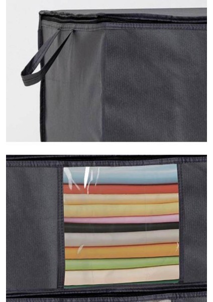 3’lü Baza Hurcu Seti Antrasit, Yatak Kanepe Altı Yastık Kıyafet Çamaşır Düzenleyici (64X45CM) 3 Adet fırsatları