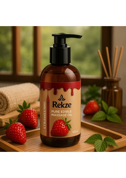 2 Adet Çilek Aromalı Masaj Yağı – Cildi Rahatlatan Özel Formül