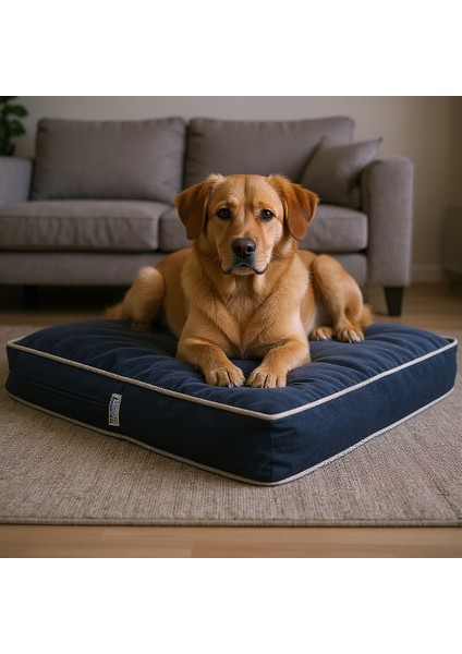 Lüks Visco Dolgulu Dayanıklı Fermuarlı Yıkanabilir Kedi Köpek Yatağı