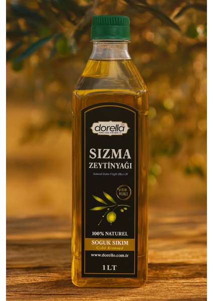 Natürel Sızma Zeytinyağı – %100 Doğal Soğuk Sıkım – 1 Litre (Cam Şişe / Pet Şişe Seçenekli)