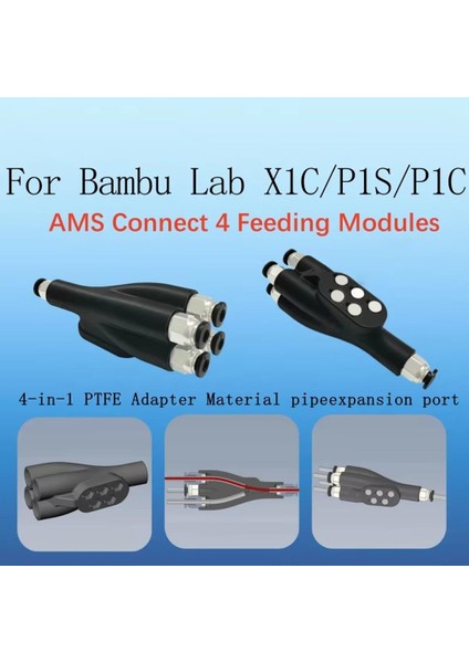 Bambu Lab 4 In 1 Ptfe Adaptör-Manyetik Mıknatıslı fiyatları