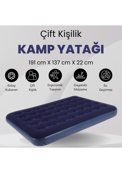 Avenlı Çift Kişilik Lacivert Şişme Yatak fiyatları