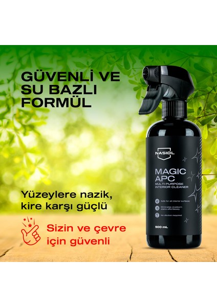 Magic Apc Araç içi Çok Amaçlı Sprey Temizleyici-500ml-Koltuk,Döşeme,Plastik Kolay Temizleyici