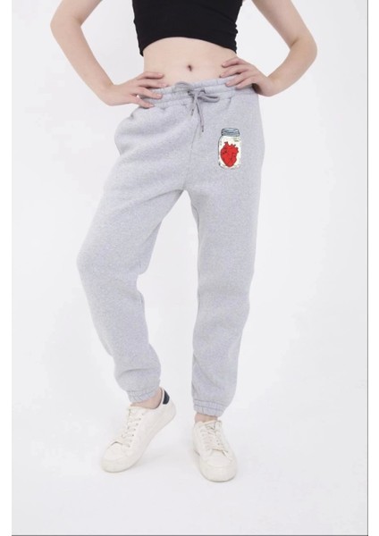 Rahat Gri Baskılı Eşofman Pantolon modelleri