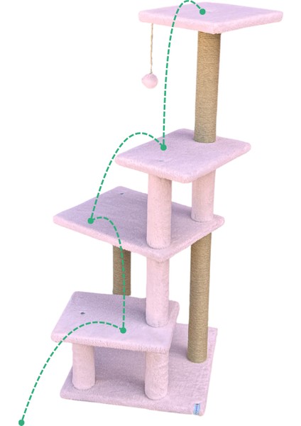 Katlı Büyük Boy Kedi Tırmalama Tahtası Jüt Ipli Welsoft Kumaşlı Oyun Alanı indirimleri