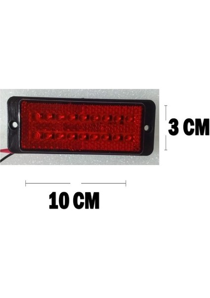 FREN (ÇAKAR) LAMBASI & MOTORCYCLE / CAR PARK (DÜZ YANAR) LAMBA 12V & 24V KIRMIZI 10CMx3CM modelleri