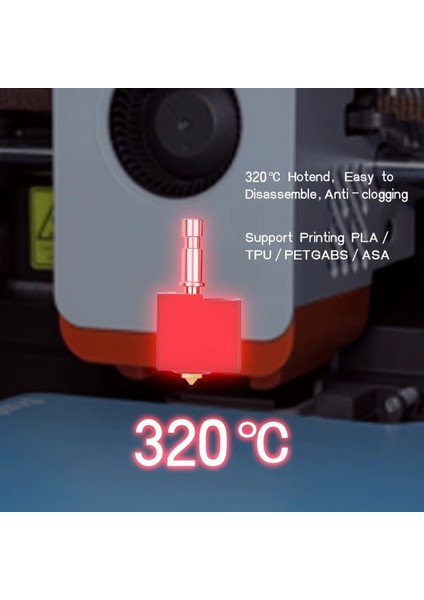 Anycubic Kobra S1 Hotend Seti-0.8mm(Sertleştirilmiş Çelik Nozzle) indirimleri