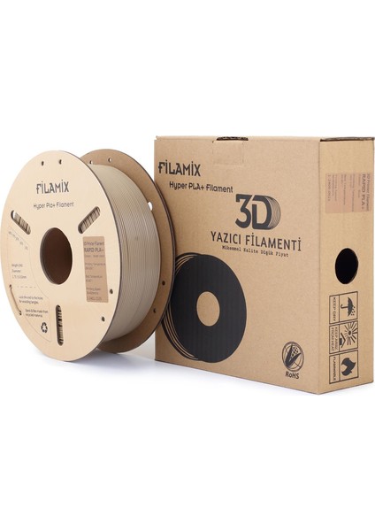 Yüksek Hızlı Hyper Pla+ Filament 1.75MM 1kg-Ahşap