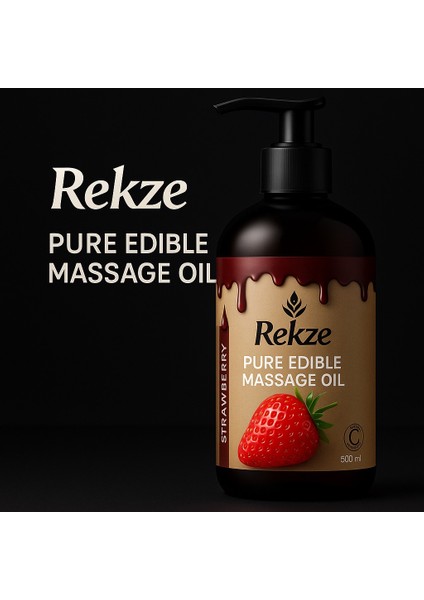 “rekze Bitkisel Çilek Aromalı Masaj Yağı 120 ml – Cilt Dostu Bakım”