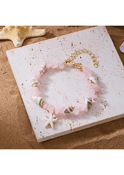 Deniz Kenarı Tatil Tarzı Kabuk Deniz Yıldızı Boncuklu Bilezik (Yurt Dışından) fiyatları