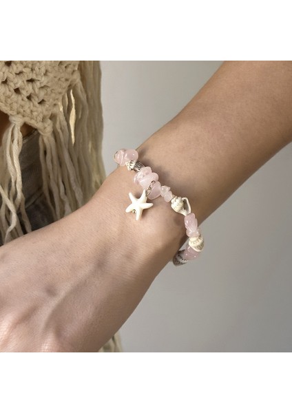 Deniz Kenarı Tatil Tarzı Kabuk Deniz Yıldızı Boncuklu Bilezik (Yurt Dışından) fırsatları