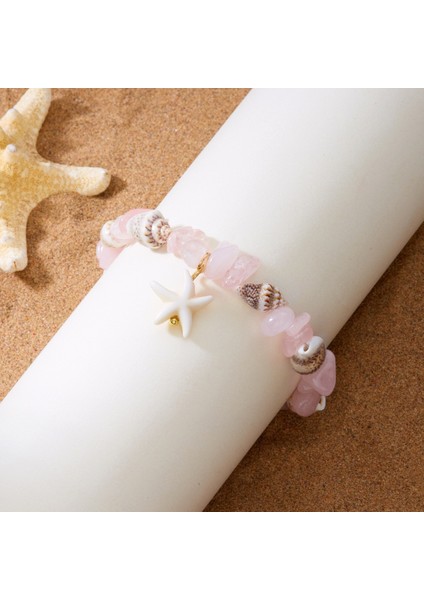 Deniz Kenarı Tatil Tarzı Kabuk Deniz Yıldızı Boncuklu Bilezik (Yurt Dışından) indirimleri