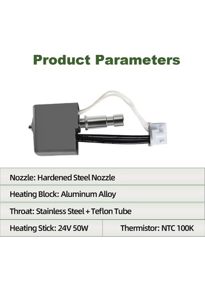 Anycubic Kobra S1 Hotend Seti-0.6mm(Sertleştirilmiş Çelik Nozzle) fırsatları
