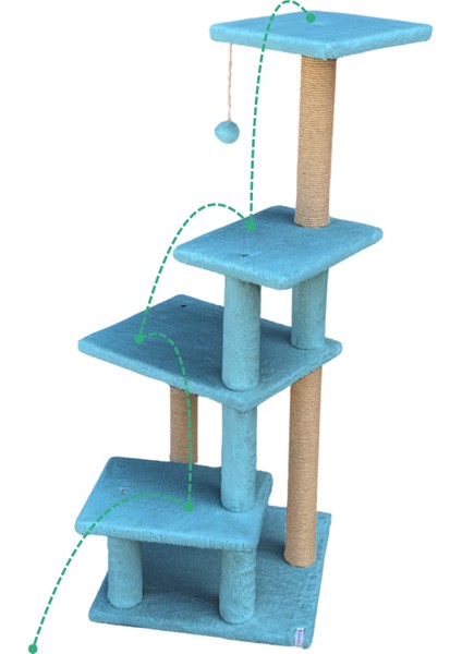 Katlı Büyük Boy Kedi Tırmalama Tahtası Jüt Ipli Welsoft Kumaşlı Oyun Alanı indirimleri