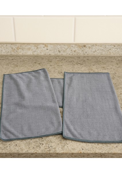3'lü Mikrofiber Mutfak Temizlik Bezi – Yumuşak, Dayanıklı, Iz Bırakmaz (40X40) fiyatları