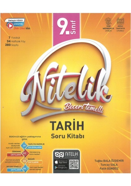 Nitelik 9.sınıf Tarih Soru Kitabı Beceri Temelli *yeni*