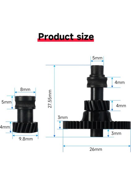 Voron Bm Extruder Dişlisi-Voron 2.4 Cw1-Cw2-Trident Cw1-Cw2(Helis Dişli) fiyatları