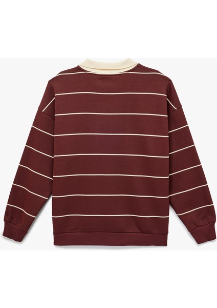 Uzun Kollu Polo Yaka Oversize Sweatshirt fiyatları