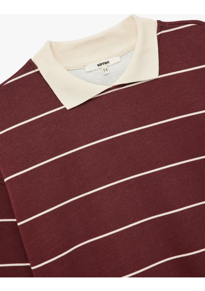 Uzun Kollu Polo Yaka Oversize Sweatshirt modelleri