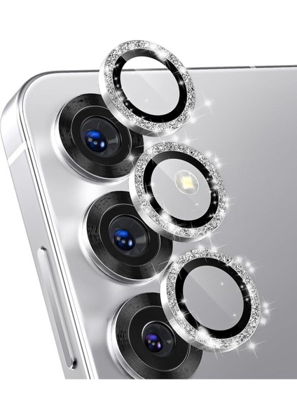 Samsung Galaxy S23 Fe Uyumlu Taşlı Kamera Lens Koruyucu Mercek Çerçeve