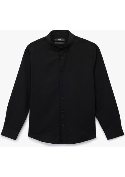 Slim Fit Uzun Kollu Düğmeli Klasik Yaka Gömlek