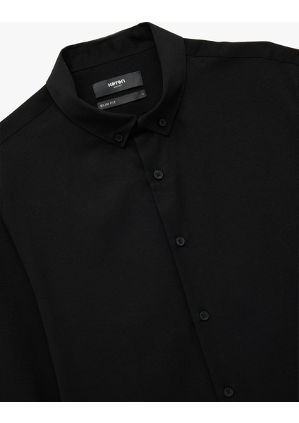 Slim Fit Uzun Kollu Düğmeli Klasik Yaka Gömlek modelleri