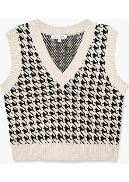 V Yaka Kolsuz Triko Süveter