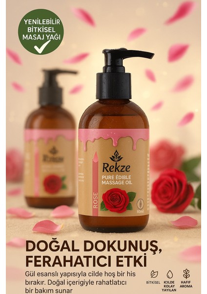 2 Adet Gül Aromalı Nemlendirici Kokulu Erotik Vucut Masaj Yagı 120 ml fiyatları
