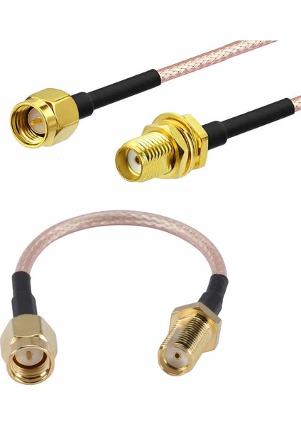 RG316 10cm SMA Erkek Dişi Kablo RF Uzatma Kablosu 50 Ohm 0-6Ghz Koaksiyel Wifi Gsm Gprs Anten