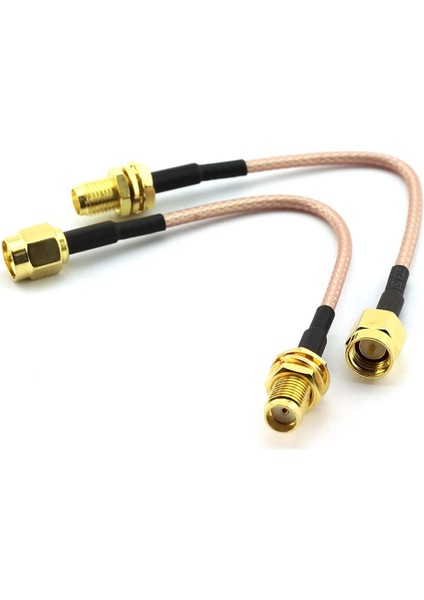 RG316 10cm SMA Erkek Dişi Kablo RF Uzatma Kablosu 50 Ohm 0-6Ghz Koaksiyel Wifi Gsm Gprs Anten