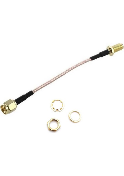 RG316 10cm SMA Erkek Dişi Kablo RF Uzatma Kablosu 50 Ohm 0-6Ghz Koaksiyel Wifi Gsm Gprs Anten