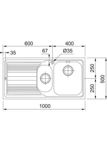 Inox Mikro Keten Dokulu Logica Line Lll 651 1,5 Gözlü Sol Damlalıklı Eviye (101.0656.162) fiyatları