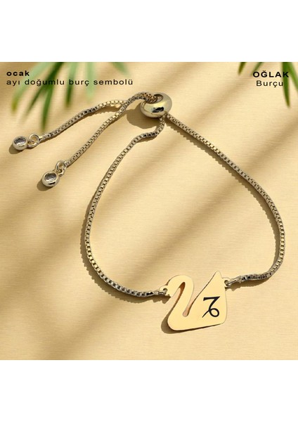 Ocak Ayı Doğumlarına Özel Kuğu Kuşu Motifli 14 Ayar Altın Plakalı Zincirli Hediye fiyatları