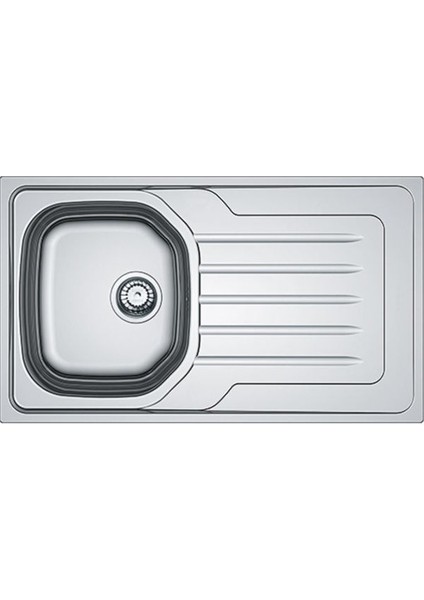 Oll 611 Sağ Damlalıklı Dekorlu Inox Tezgahüstü Eviye