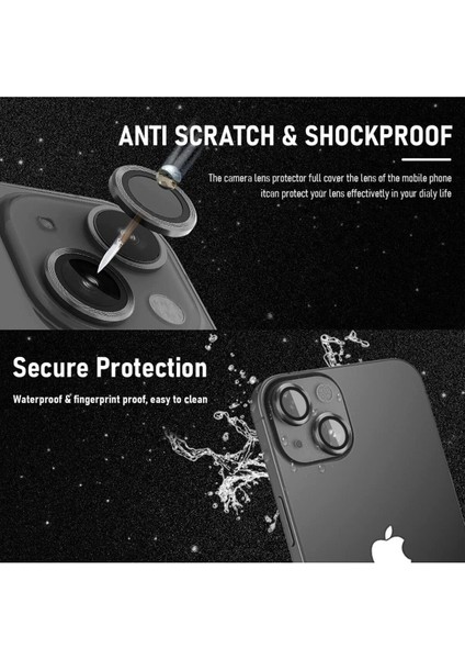 Iphone 14 Uyumlu Kamera Lens Koruyucu Mercek Çerçeve modelleri