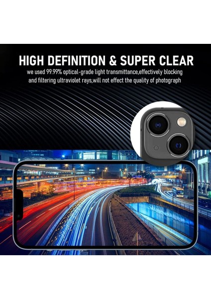 Iphone 15 / 15 Plus Uyumlu Kamera Lens Koruyucu Mercek Çerçeve fırsatları