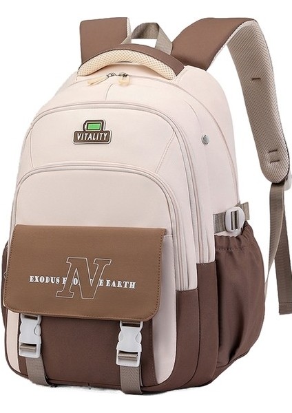 Öğrenci Okul Çantası Kontrast Renkli Hafif, Büyük Kapasiteli, Su Geçirmez Sırt Çantası (Yurt Dışından) fiyatları