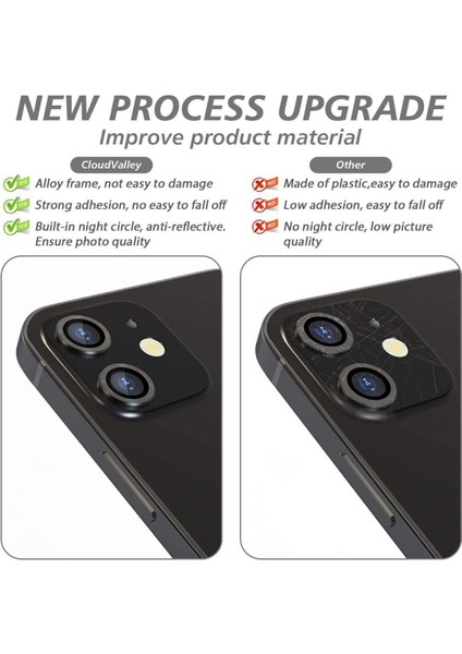 Iphone 12 Uyumlu Kamera Lens Koruyucu Mercek Çerçeve modelleri