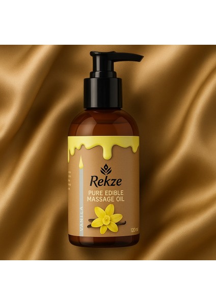 Vanilyalı Aromaterapi Yenilebilir Doğal Masaj Yağı 120 ml