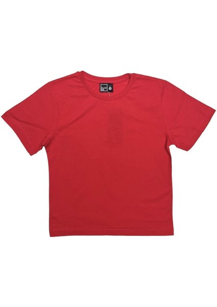 Kırmızı Çocuk T-Shirt Kız Erkek Unisex | %100 Pamuk | fiyatları