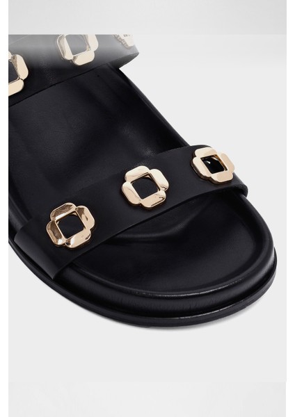 Lyla-Tr Sandalet Düz Terlik - Siyah indirimleri