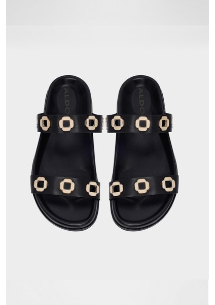 Lyla-Tr Sandalet Düz Terlik - Siyah