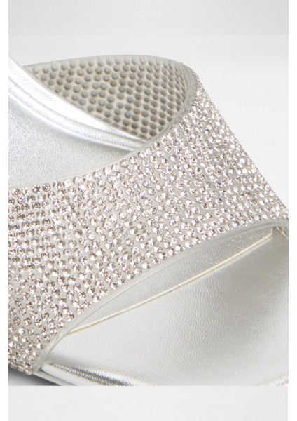 Andyana Sandalet Orta Boy Topuklu Sandalet - Metalik