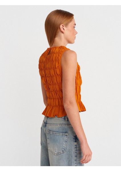 50845 Kolsuz Crop Bluz-Oranj fiyatları